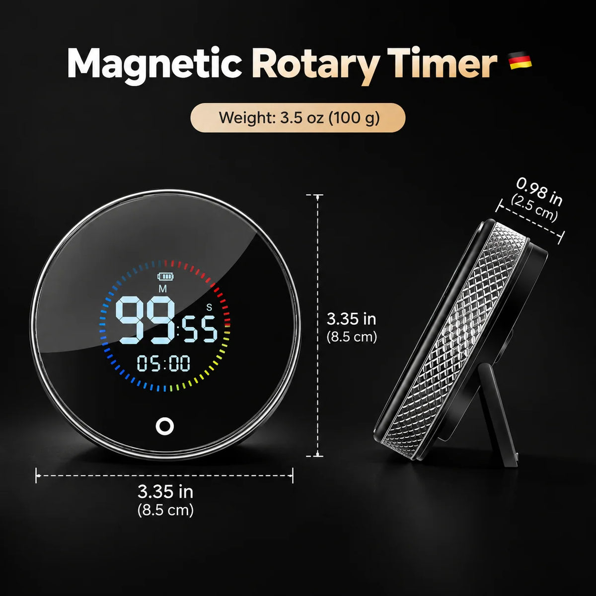 Countdown Timer Magnetic USB-C Rechargeable Digital Display