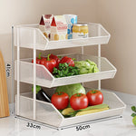 Countertop Fruit Organizer Metal Wire Space-Saving