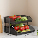Countertop Fruit Organizer Metal Wire Space-Saving