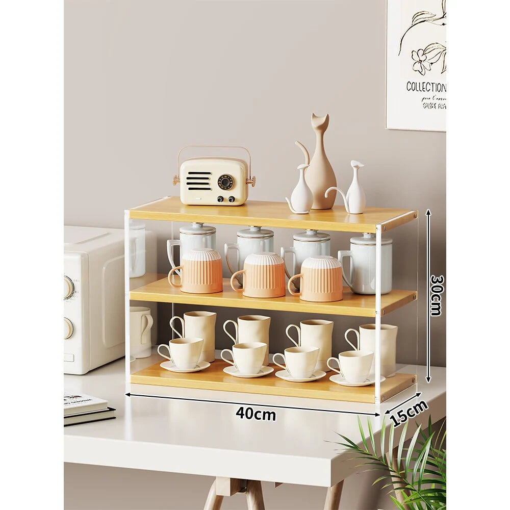 Countertop Organizer Shelf Multi-Tier Space-Saving Open Storage