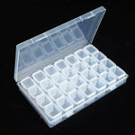 Craft Storage Box 28 Compartments Clear Plastic