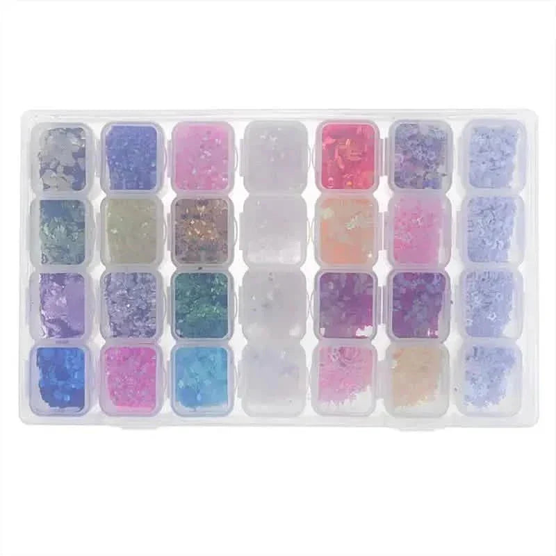 Craft Storage Box 28 Compartments Clear Plastic