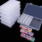 Craft Storage Box 28 Compartments Clear Plastic