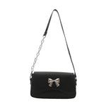 Crossbody Bag Bow Detail Removable Chain Adjustable Strap