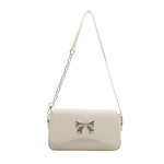 Crossbody Bag Bow Detail Removable Chain Adjustable Strap