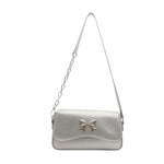 Crossbody Bag Bow Detail Removable Chain Adjustable Strap