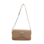 Crossbody Bag Bow Detail Removable Chain Adjustable Strap