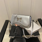 Crossbody Bag Bow Detail Removable Chain Adjustable Strap