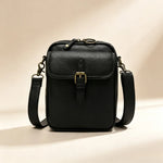 Crossbody Bag Compact Square Anti-Theft Zipper Adjustable Strap