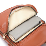 Crossbody Bag Compact Square Anti-Theft Zipper Adjustable Strap