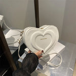 Crossbody Bag Heart-Shaped Adjustable Strap Daily Essentials Carrying