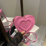 Crossbody Bag Heart-Shaped Adjustable Strap Daily Essentials Carrying