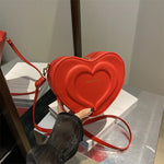 Crossbody Bag Heart-Shaped Adjustable Strap Daily Essentials Carrying