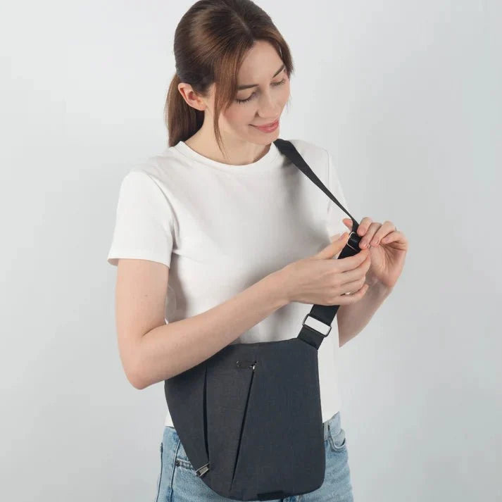 Crossbody Bag RFID-Blocking Cut-Resistant Strap Water-Repellent Polyester
