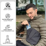 Crossbody Bag RFID-Blocking Cut-Resistant Strap Water-Repellent Polyester