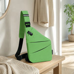 Crossbody Bag RFID-Protected Cut-Resistant Strap Water-Resistant Fabric