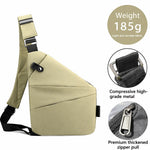 Crossbody Bag RFID-Protected Cut-Resistant Strap Water-Resistant Fabric