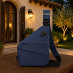 Crossbody Bag RFID-Protected Cut-Resistant Strap Water-Resistant Fabric