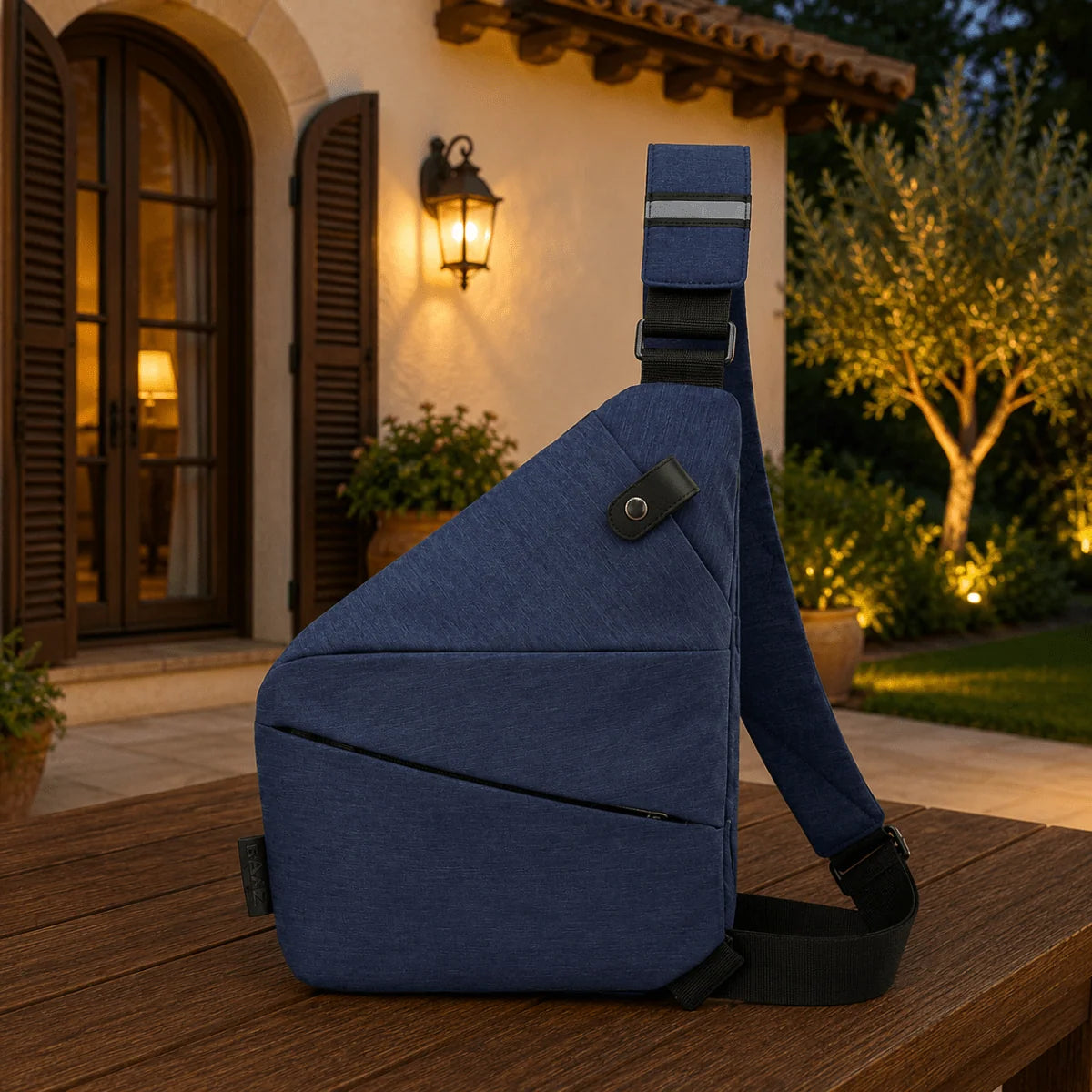 Crossbody Bag RFID-Protected Cut-Resistant Strap Water-Resistant Fabric