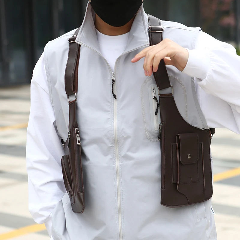 Crossbody Bag Weather-Resistant Multi-Pocket Adjustable Straps
