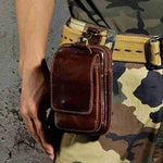 Crossbody Belt Bag Vintage-Inspired Multiple Pockets & Secure Closure