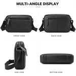 Crossbody Messenger Bag Genuine Leather Adjustable Strap