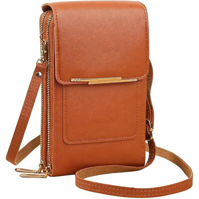 Crossbody Phone Bag RFID-Blocking Clear Touchscreen Window Fits 6.7-Inch Phones