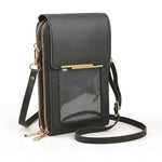 Crossbody Phone Bag RFID-Blocking Clear Touchscreen Window Fits 6.7-Inch Phones