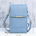 Crossbody Phone Bag RFID-Blocking Clear Touchscreen Window Fits 6.7-Inch Phones