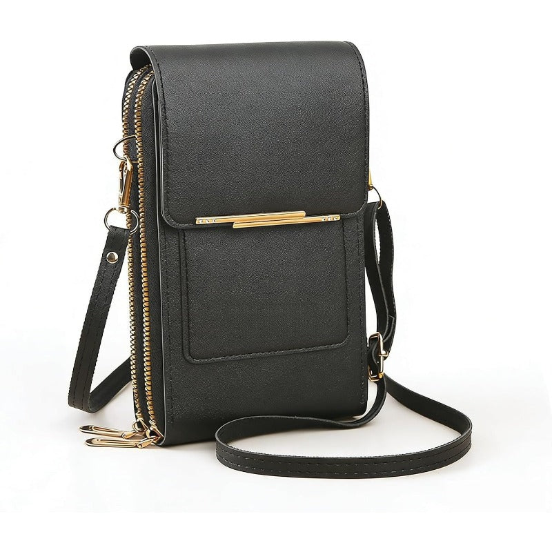Crossbody Phone Bag RFID-Blocking Clear Touchscreen Window Fits 6.7-Inch Phones