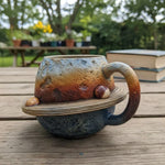 Cup Saturn-Inspired Sculptural Ring Design Handmade Appearance