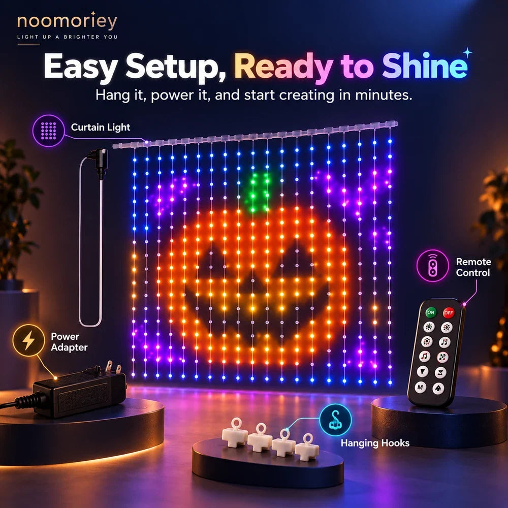 Curtain Lights RGB App-Controlled Music Sync Custom Patterns
