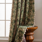 Curtain Panel French Floral Microfiber Light-Filtering