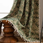 Curtain Panel French Floral Microfiber Light-Filtering