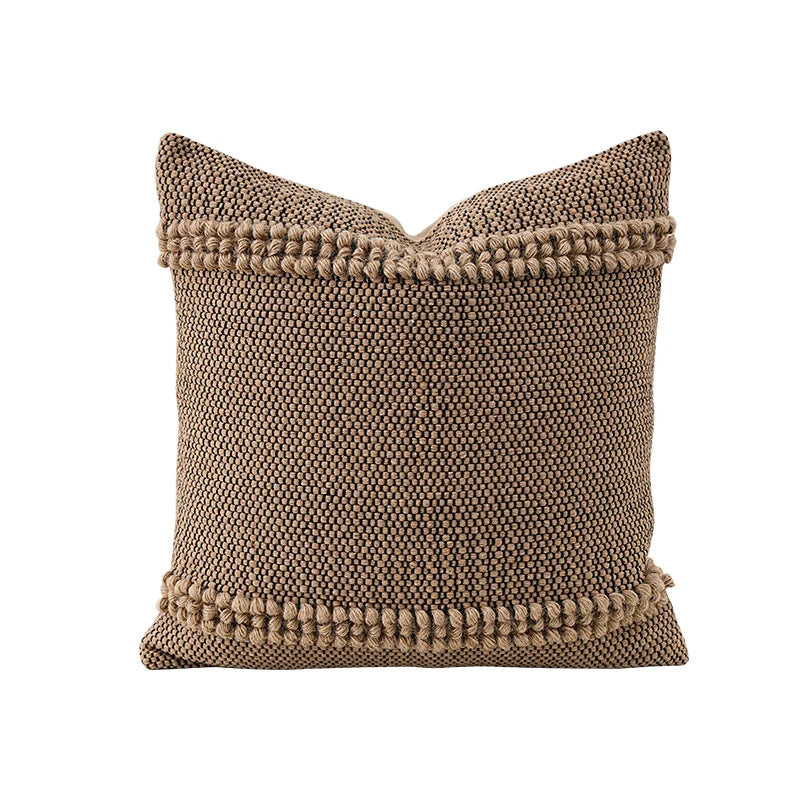 Cushion Cover 18 Inch Coarse-Woven Tufted Cotton Blend
