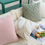 Cushion Cover 18 x 18 Boucle Teddy Machine Washable