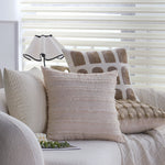 Cushion Cover 18x18in Knotted Grid Concealed Zipper