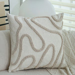 Cushion Cover Botanical Jacquard Satin Piping