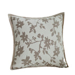 Cushion Cover Botanical Jacquard Satin Piping