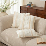 Cushion Cover Bouclé Quilted With Tassels