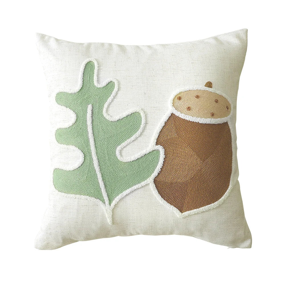 Cushion Cover Bouclé Tufted Floral Removable Cover 18x18 Inch