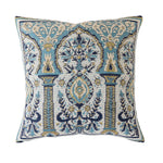 Cushion Cover Chenille Jacquard Floral Zipper & Machine Washable
