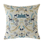 Cushion Cover Chenille Jacquard Floral Zipper & Machine Washable