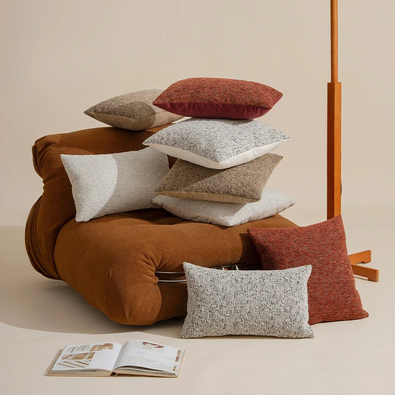 Cushion Cover Chenille Jacquard Removable Zipper Pillowcase Only