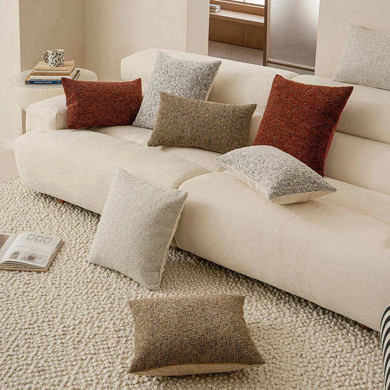 Cushion Cover Chenille Jacquard Removable Zipper Pillowcase Only