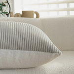 Cushion Cover Corduroy-Look Velvet Concealed Zipper 20x28 Inch