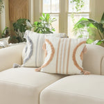 Cushion Cover Cotton Blend Semicircular Tuft & Concealed Zipper