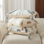 Cushion Cover Cotton Blend Semicircular Tuft & Concealed Zipper