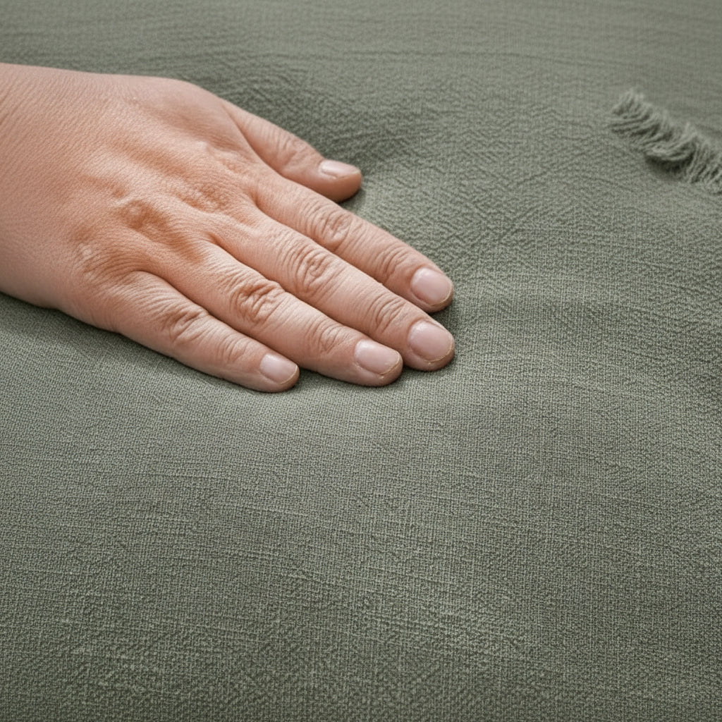 Cushion Cover Cotton-Linen Blend Hidden Zipper Machine Washable
