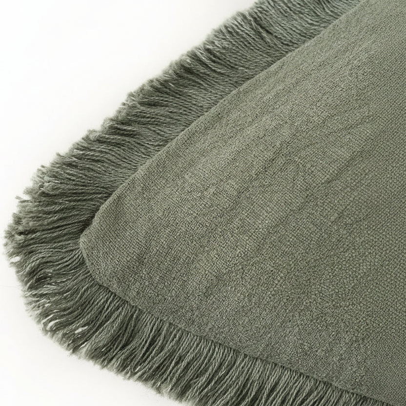 Cushion Cover Cotton-Linen Blend Hidden Zipper Machine Washable